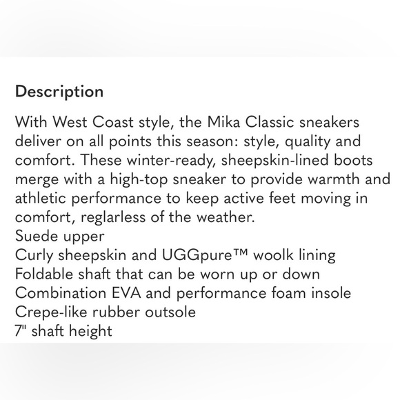 UGG Classic woman’s Mika Sneaker Boots Sz 7 - Picture 3 of 12